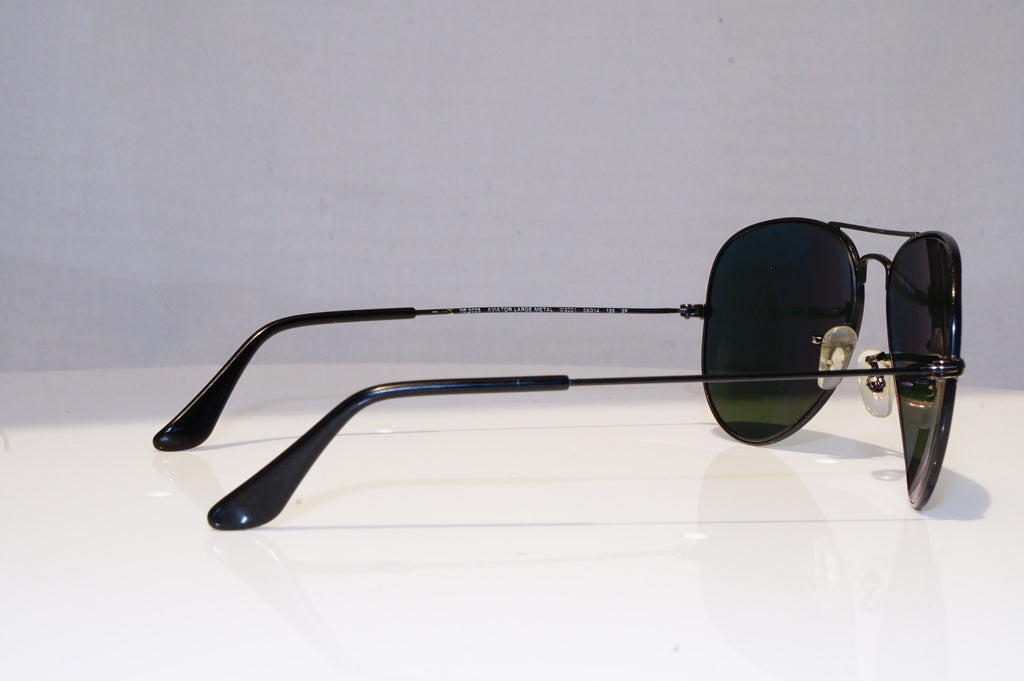 RAY-BAN Mens Polarized Designer Sunglasses Black Aviator RB 3025 W 3301 18215