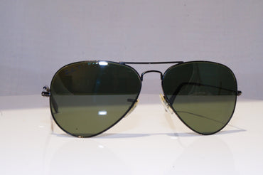 RAY-BAN Mens Polarized Designer Sunglasses Black Aviator RB 3025 W 3301 18215