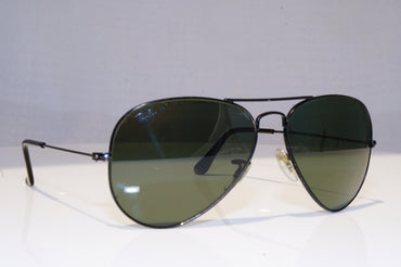 RAY-BAN Mens Polarized Designer Sunglasses Black Aviator RB 3025 W 3301 18215