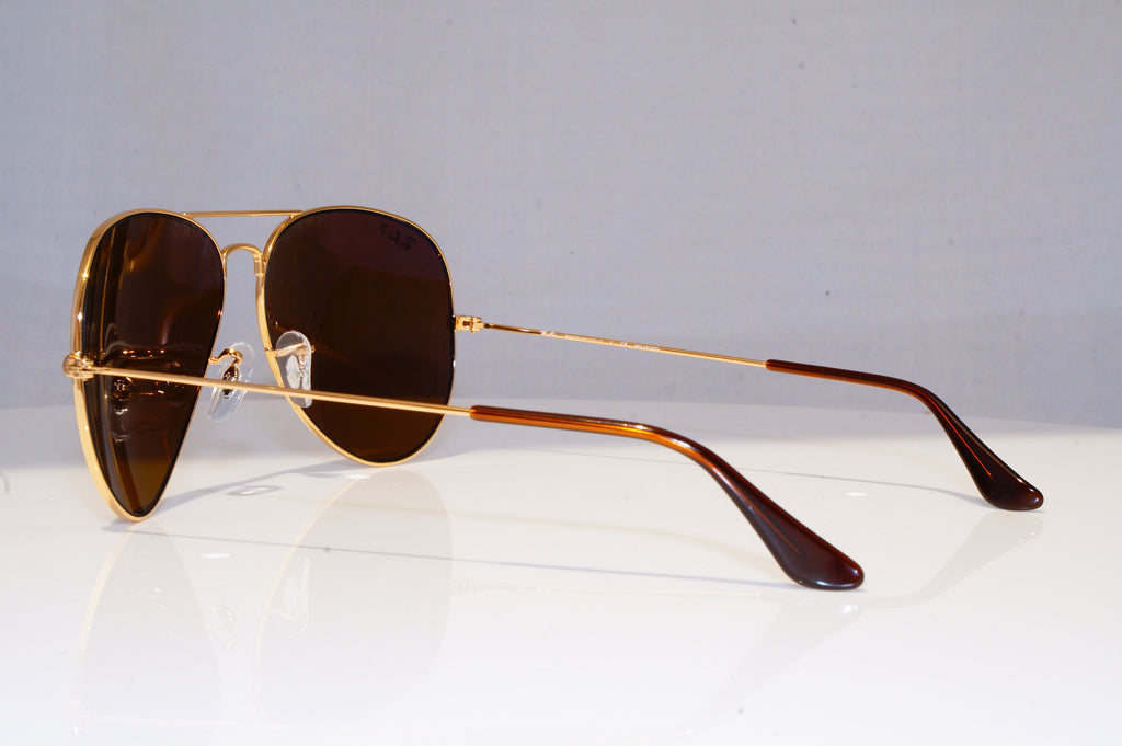 RAY-BAN Mens Polarized Designer Sunglasses Gold Aviator RB 3025 001/57 18359