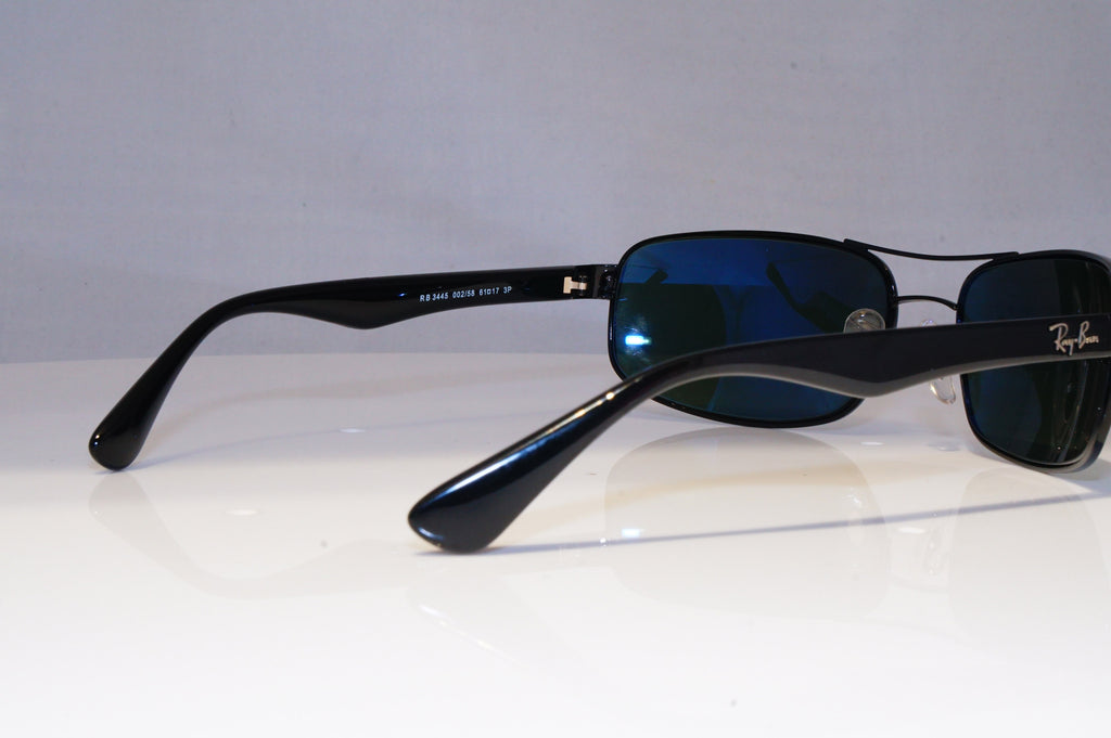RAY-BAN Mens Polarized Sunglasses Black Rectangle RB 3445 002/58 21208