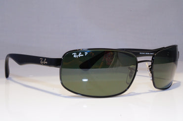 RAY-BAN Mens Polarized Sunglasses Black Rectangle RB 3445 002/58 21208