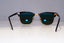 RAY-BAN Mens Polarized Designer Sunglasses Black Clubmaster RB 3016 901/58 21207