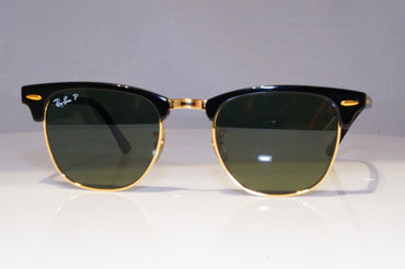 RAY-BAN Mens Polarized Designer Sunglasses Black Clubmaster RB 3016 901/58 21207