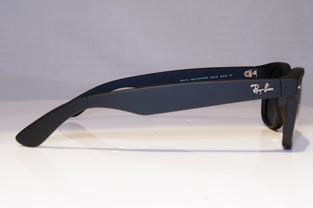RAY-BAN Mens Polarized Sunglasses Black NEW WAYFARER RB 2132 622/58 21206