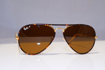 RAY-BAN Mens Polarized Designer Sunglasses Brown Aviator RB 3025 001/57 18286