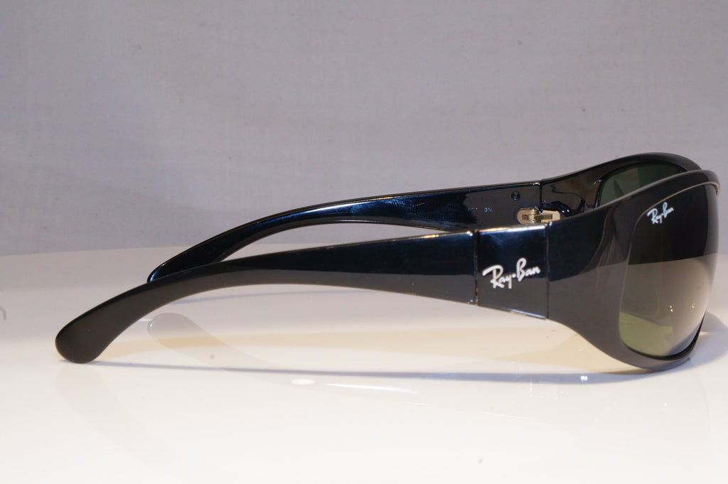RAY-BAN Mens Vintage 1990 Designer Sunglasses Black Rectangle RB 4110 601 19849