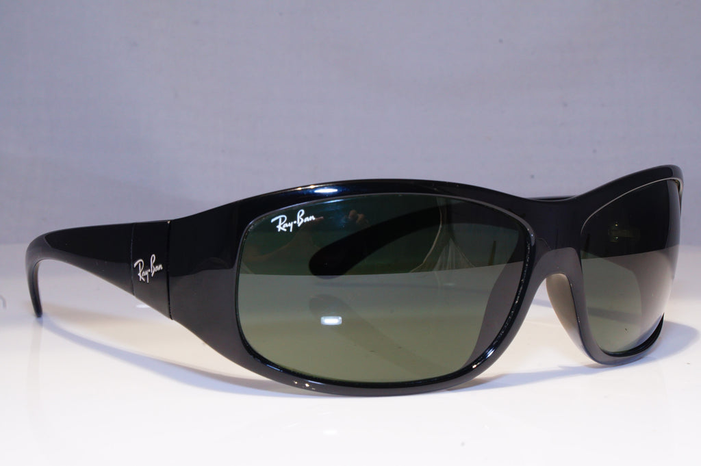 RAY-BAN Mens Vintage 1990 Designer Sunglasses Black Rectangle RB 4110 601 19849