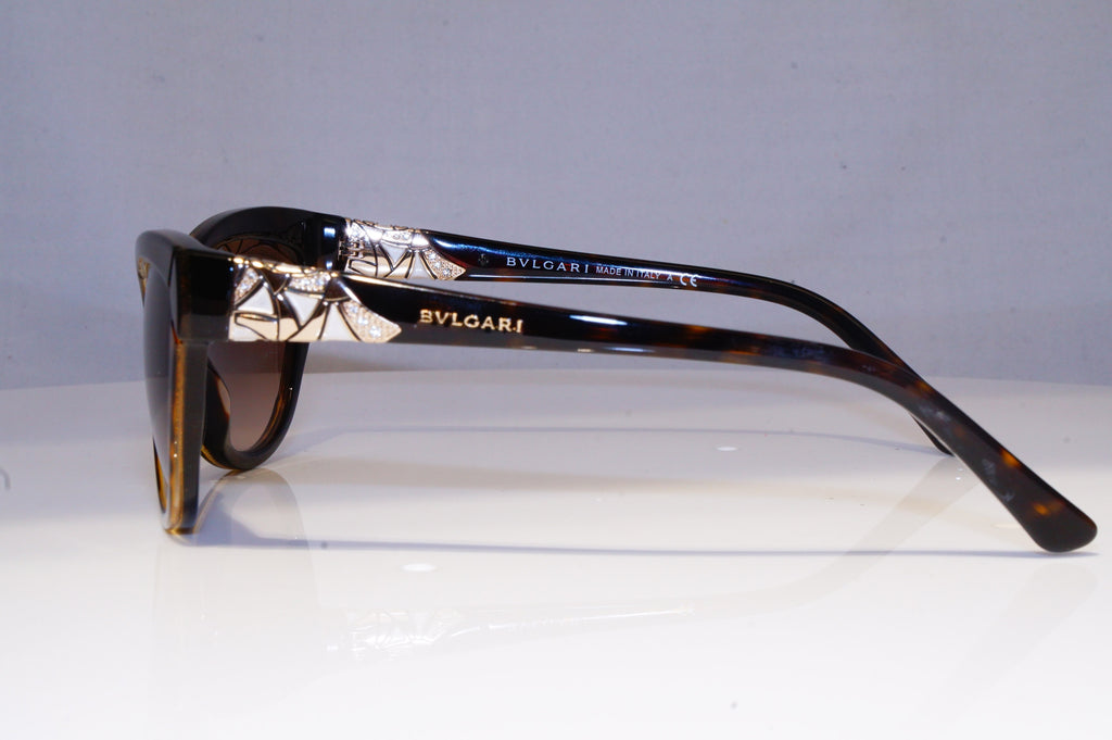 BVLGARI Womens Designer Sunglasses Brown Cat Eye GLITTER 8156 5353/13 19851