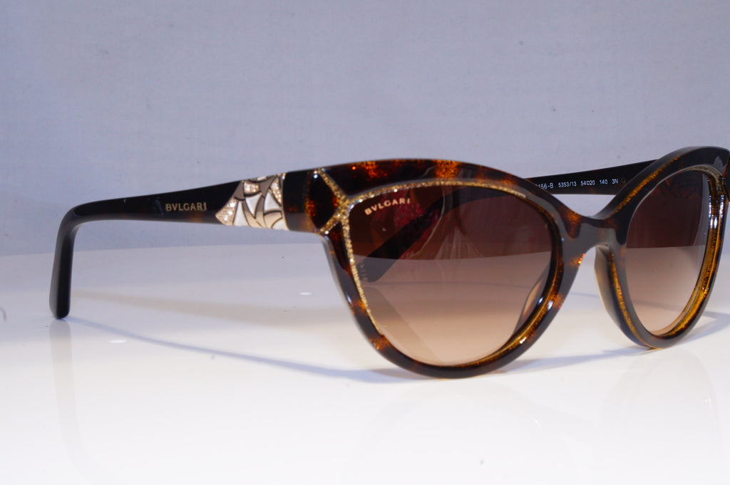 BVLGARI Womens Designer Sunglasses Brown Cat Eye GLITTER 8156 5353/13 19851