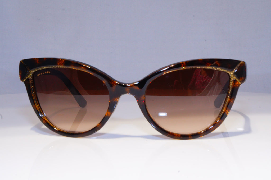 BVLGARI Womens Designer Sunglasses Brown Cat Eye GLITTER 8156 5353/13 19851
