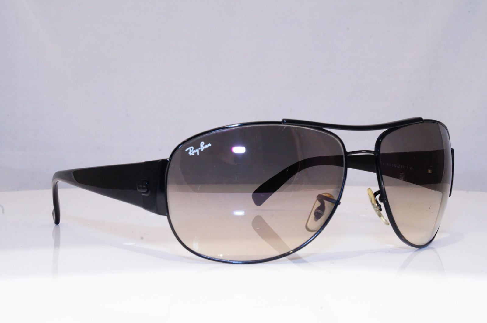 RAY BAN Mens Designer Sunglasses Black Aviator RB 3358 002 32