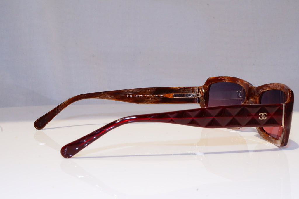 CHANEL Womens Diamante Designer Sunglasses Burgundy Rectangle 5125 650/12 19074