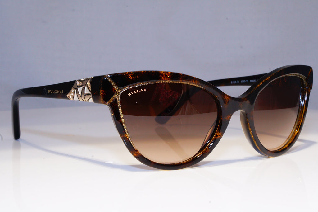 BVLGARI Womens Designer Sunglasses Brown Cat Eye GLITTER 8156 5353/13 19851