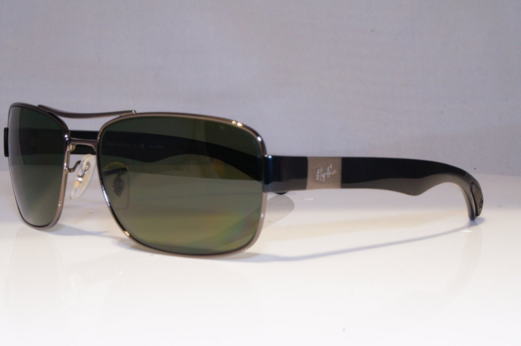 RAY-BAN Mens Polarized Designer Sunglasses Black Rectangle RB 3522 004/9A 21199