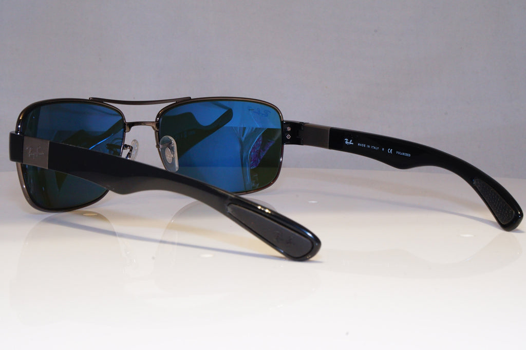 RAY-BAN Mens Polarized Designer Sunglasses Black Rectangle RB 3522 004/9A 21199