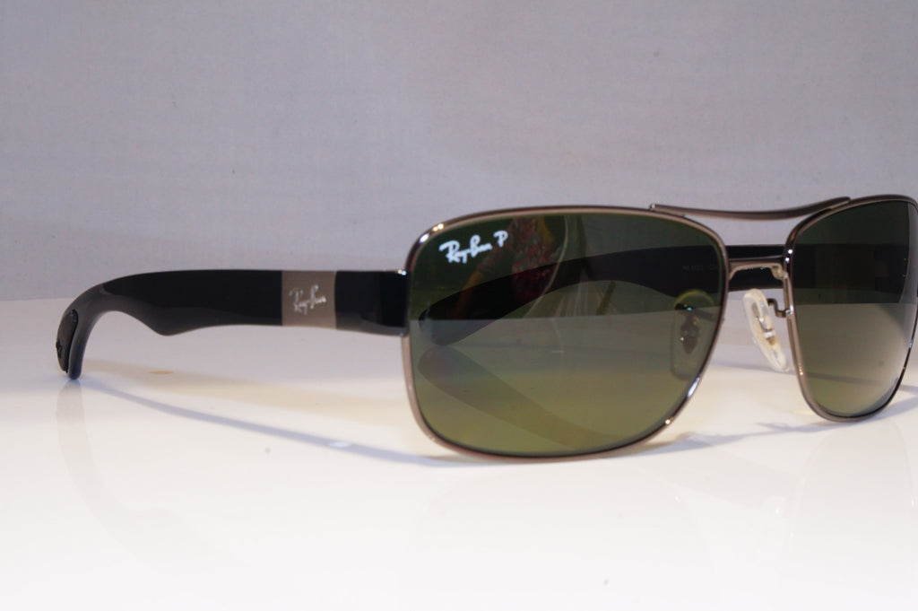 RAY-BAN Mens Polarized Designer Sunglasses Black Rectangle RB 3522 004/9A 21199