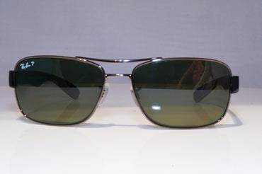 RAY-BAN Mens Polarized Designer Sunglasses Black Rectangle RB 3522 004/9A 21199