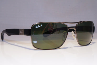 RAY-BAN Mens Polarized Designer Sunglasses Black Rectangle RB 3522 004/9A 21199