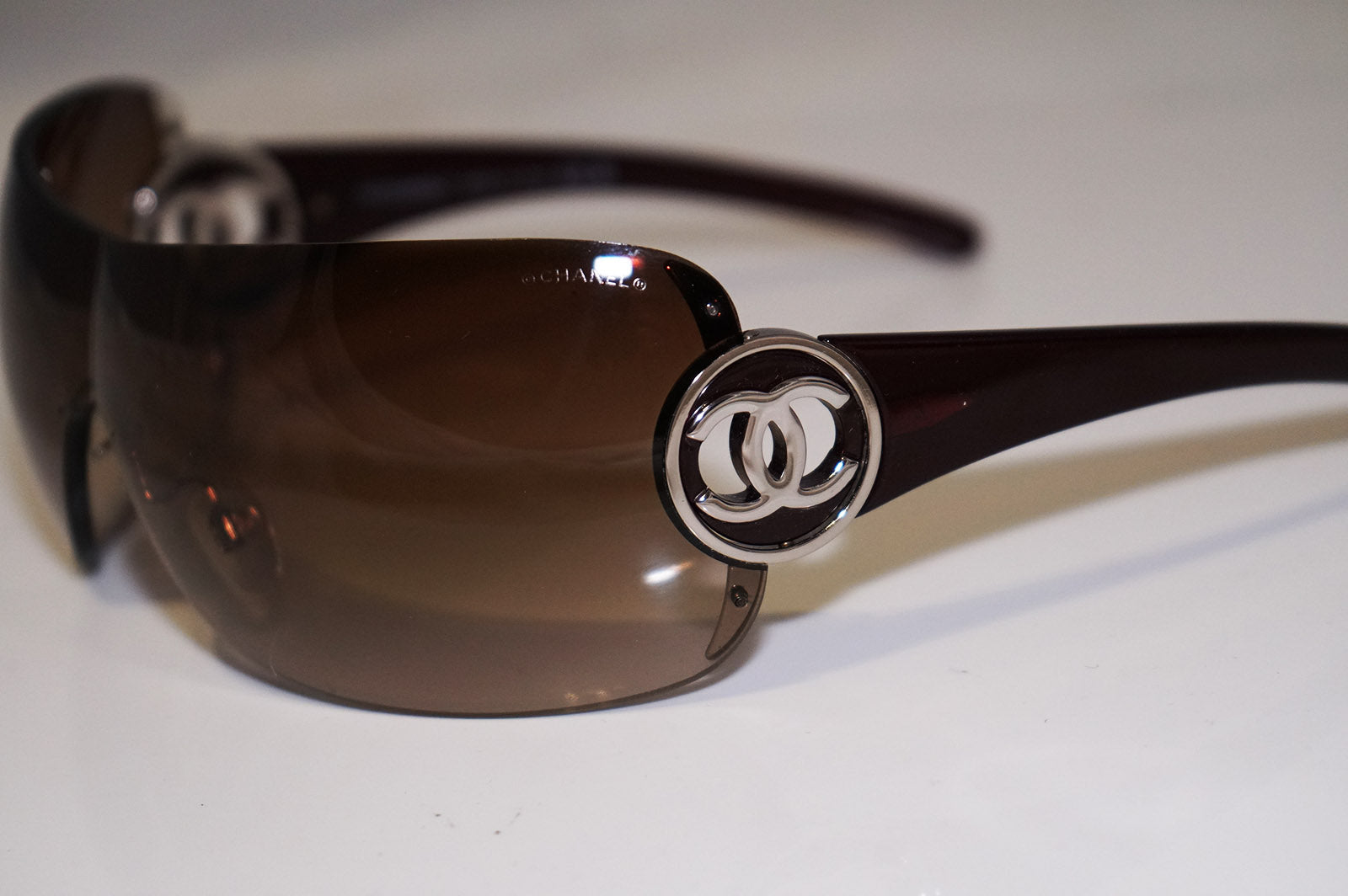 CHANEL Womens Designer Sunglasses Brown Shield 4145 C344/13 17023 –  SunglassBlog