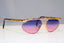 CAZAL Mens Vintage 1990 Designer Sunglasses Gold Rectangle 256 440 19091