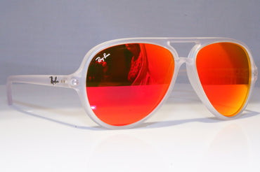 RAY-BAN Mens Womens Mirror Sunglasses Pilot ORANGE CATS RB 4125 646/69 21196