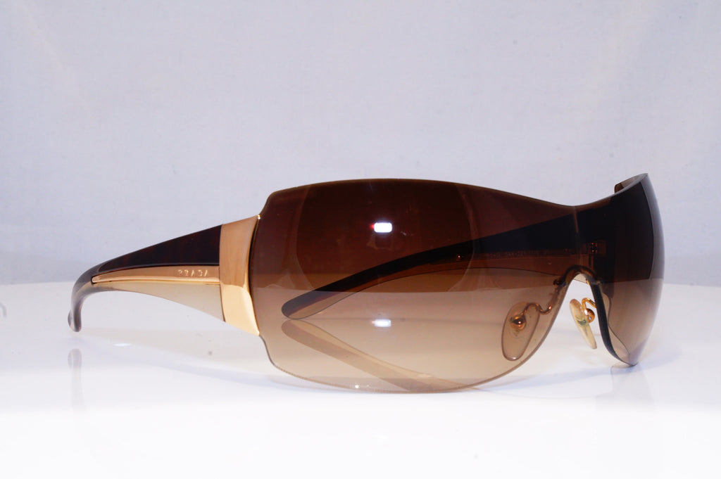 PRADA Mens Womens Unisex Designer Sunglasses Brown Shield SPR 54G 5AK-2Z1 18114