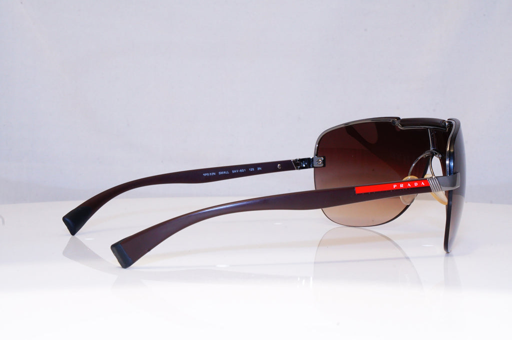 PRADA Mens Designer Sunglasses Brown Shield SPS 52N 5AV-6S1 18113