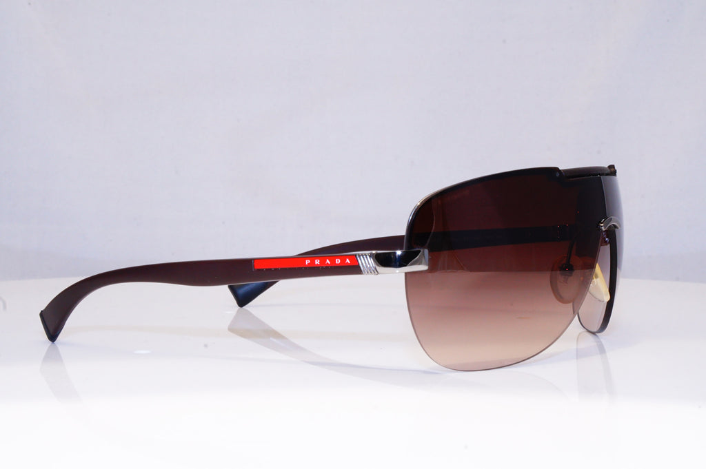 PRADA Mens Designer Sunglasses Brown Shield SPS 52N 5AV-6S1 18113