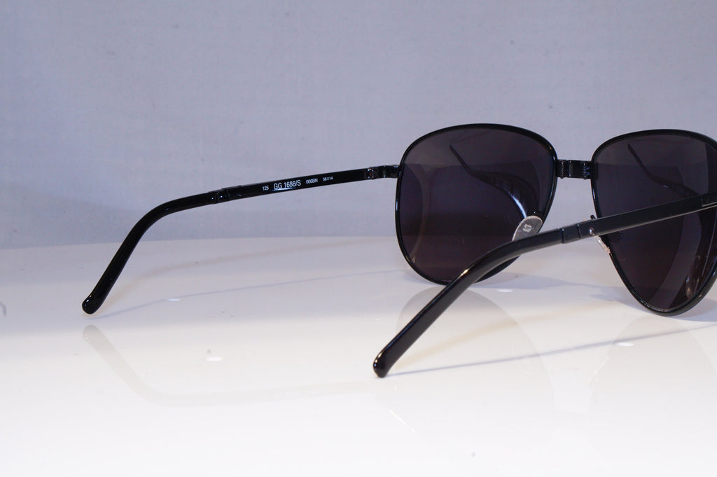 GUCCI Mens Vintage 1990 Designer Sunglasses Black Folding GG 1688 006BN 19843