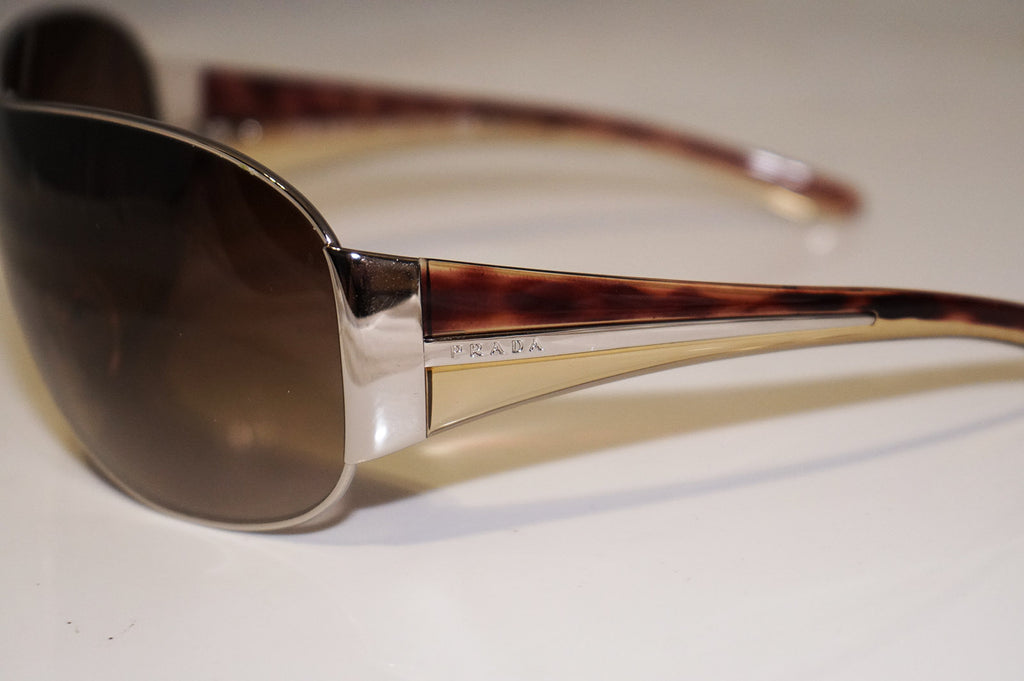 PRADA Boxed Mens Designer Sunglasses Brown Shield SPR 52H 1BC-6S1 16860