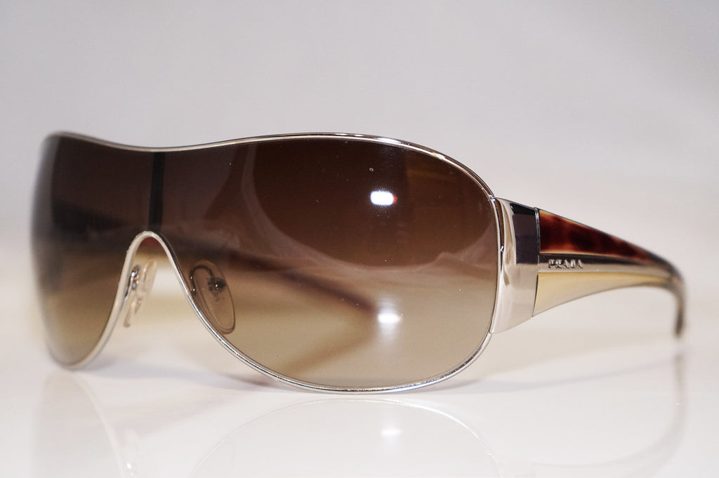 PRADA Boxed Mens Designer Sunglasses Brown Shield SPR 52H 1BC-6S1 16860