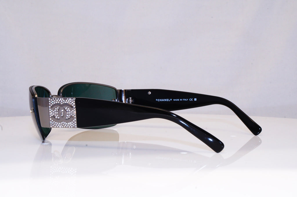CHANEL Womens Diamante Designer Sunglasses Black Rectangle 4117-B 108/71 18099