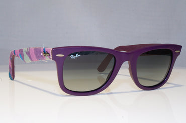 RAY-BAN Mens Designer Sunglasses Purple Wayfarer CAMO RB 2140 6064/71 19186