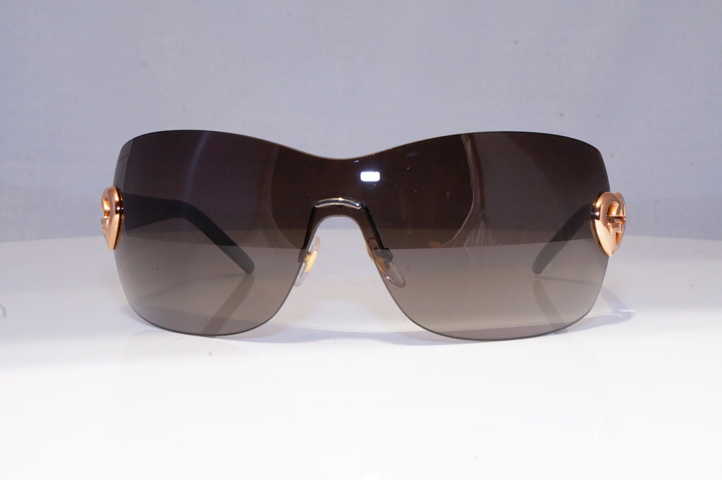 GUCCI Mens Oversized Designer Sunglasses Grey Shield HEART GG 4200 WNJS9 20265