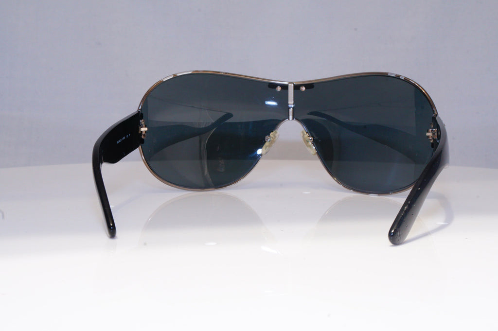 DOLCE & GABBANA Womens Diamante Designer Sunglasses Black Shield D&G 6022 20239