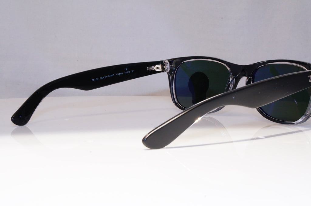 RAY-BAN Mens Polarized Sunglasses Black NEW WAYFARER RB 2132 6052/58 21233