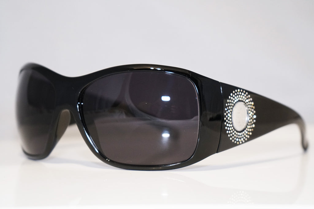 VERSACE Womens Designer Crystal Sunglasses Black Oversized MOD 4133 GB1 11 10667