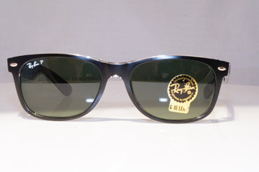 RAY-BAN Mens Polarized Sunglasses Black NEW WAYFARER RB 2132 6052/58 21233