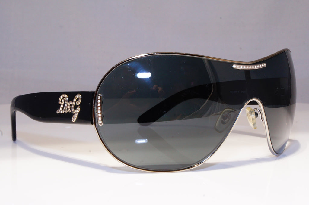 DOLCE & GABBANA Womens Diamante Designer Sunglasses Black Shield D&G 6022 20239