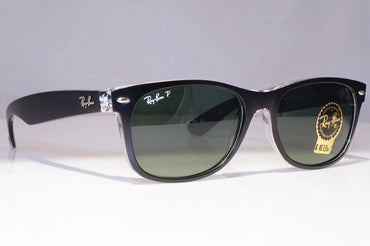 RAY-BAN Mens Polarized Sunglasses Black NEW WAYFARER RB 2132 6052/58 21233