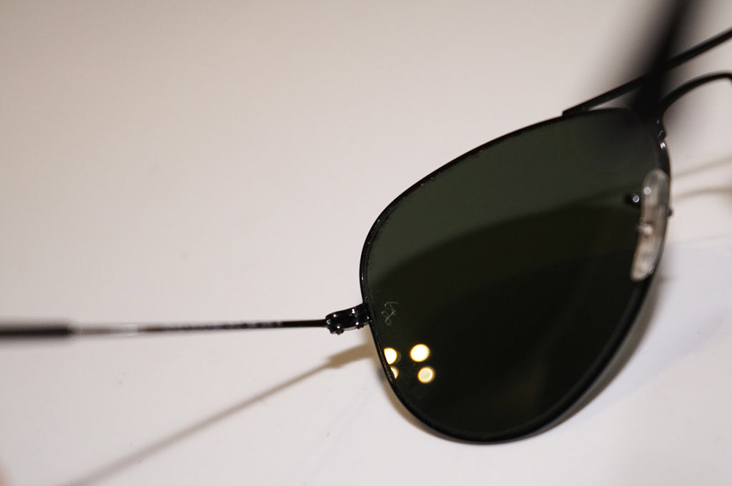 RAY-BAN Mens Designer Small Sunglasses Black Aviator RB 3044 L2848 17021