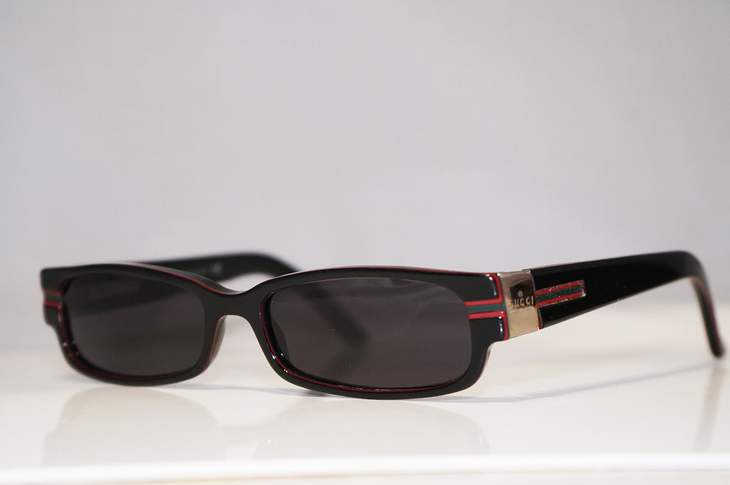 GUCCI Vintage Mens Designer Sunglasses Black Rectangle GG 1555 GTW 11774