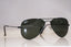 RAY-BAN Mens Designer Small Sunglasses Black Aviator RB 3044 L2848 17021