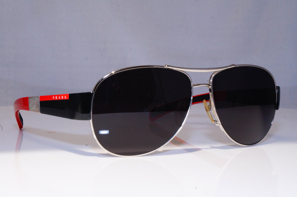 PRADA Mens Designer Sunglasses Black Pilot SPS 51H 1BC-3M1 18787