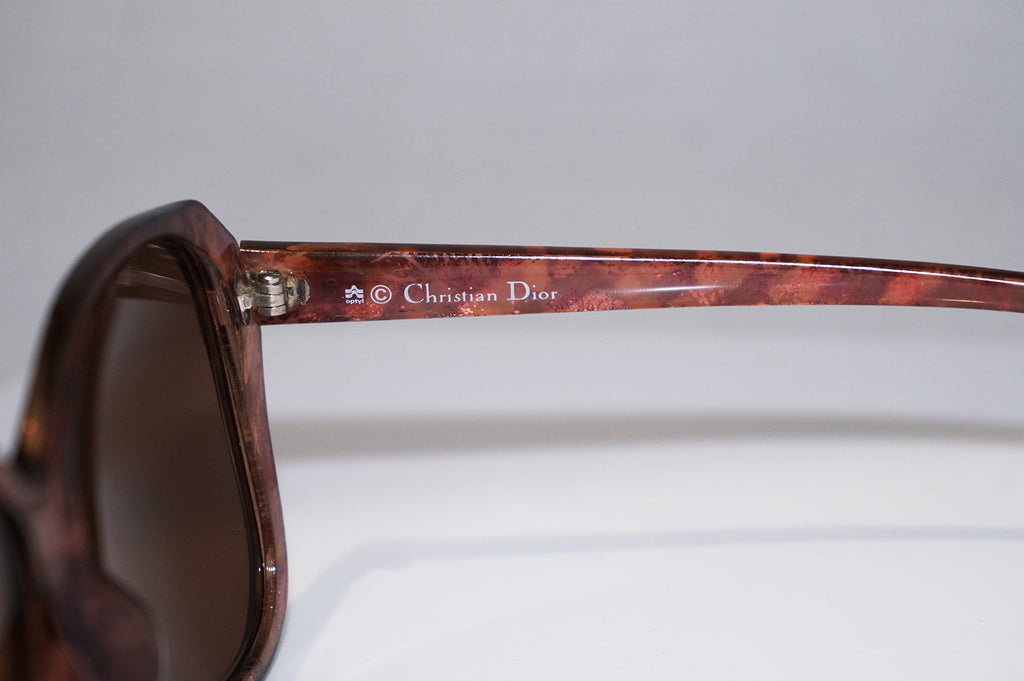 DIOR 1980 Vintage Womens Designer Sunglasses Brown Butterfly 2450 80 11752