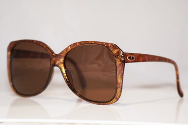 DIOR 1980 Vintage Womens Designer Sunglasses Brown Butterfly 2450 80 11752