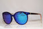 GUCCI Womens Designer Flash Mirror Sunglasses Blue Butterfly GG 3697 J5QNM 11767