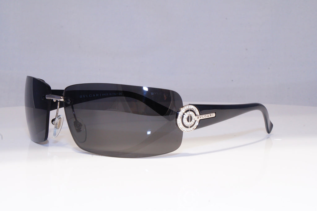 BVLGARI Mens Womens Diamante Designer Sunglasses Black Rectangle 656-B 20235
