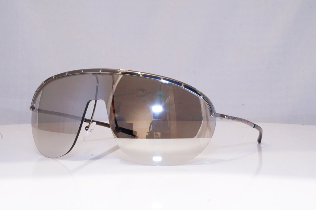 GUCCI Mens Womens Unisex Designer Sunglasses Silver Shield GG 2696 6LB 18071